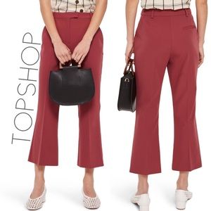 NWT Topshop high rise slim flare trouser pant 12 L